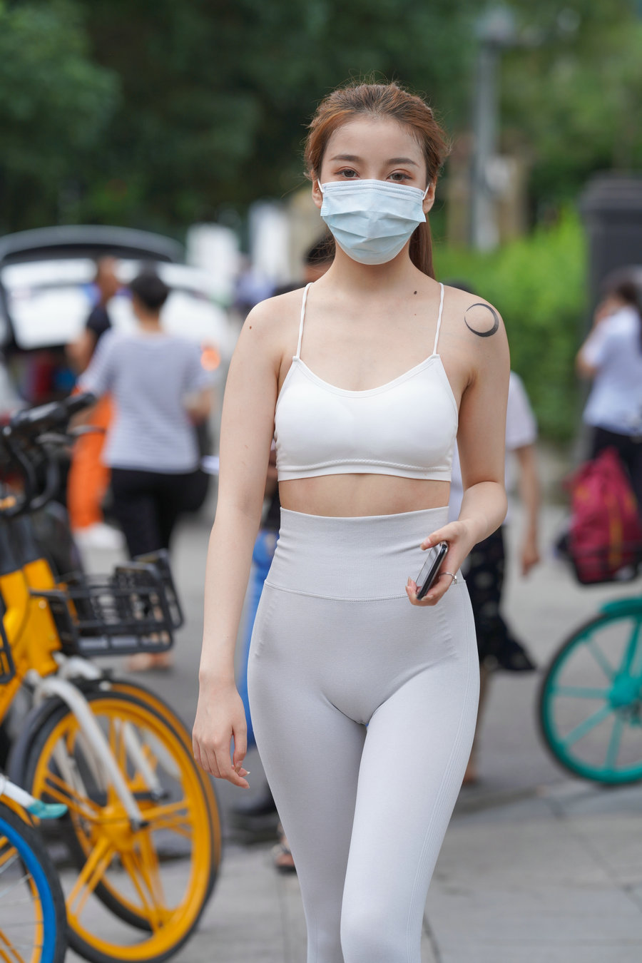 图片[2]-灰色瑜伽裤女孩 J1323 723P4V-17.9GB-佳丽图库