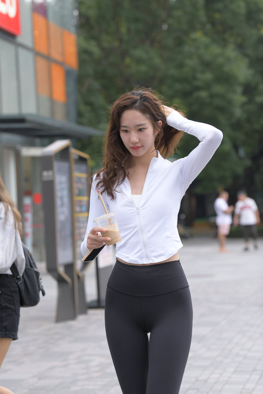 图片[3]-像刘亦菲的黑色瑜伽裤女孩J2237 340P1V-14.8GB-佳丽图库