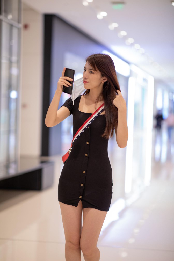 图片[3]-逛商场的黑色包臀裙美丽女孩【385P】00050-佳丽图库